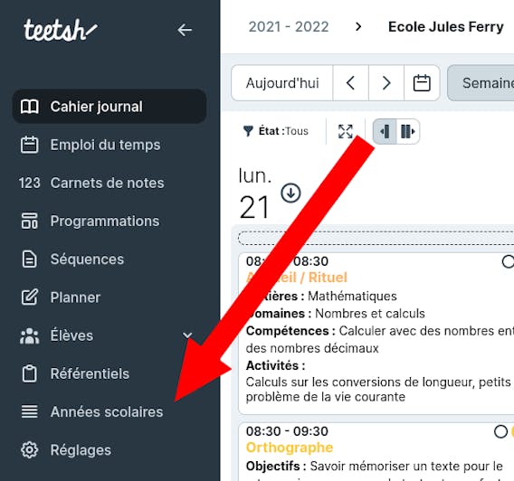 Aller sur année scolaire